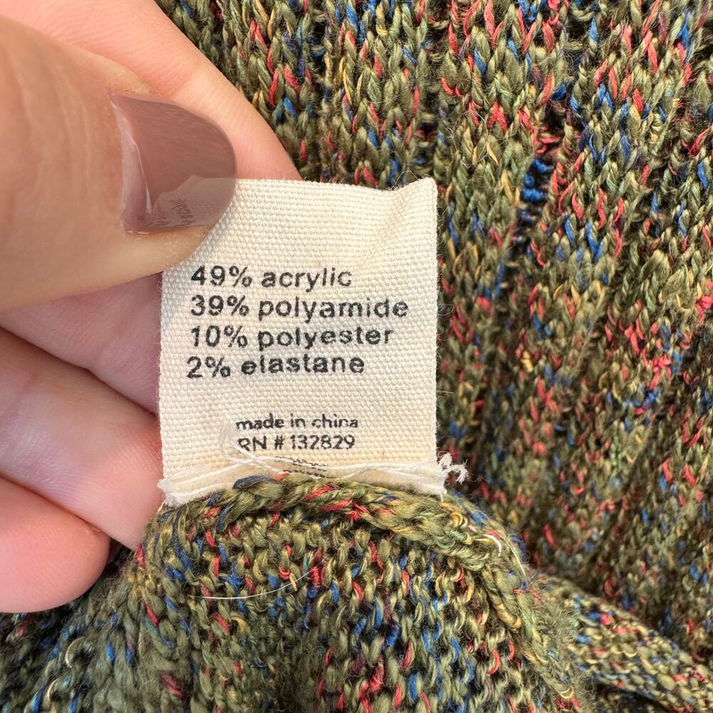 Revolve All The Ways Olivia Knit Cardigan Sweater Dress Olive Multi Medium - Picture 8 of 11